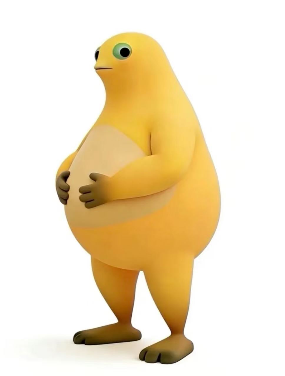 抱肚子的奶蛙